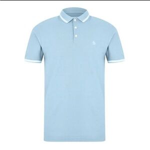 2/$30 Penguin Polo Shirt Blue White sz Small Men’s Cotton